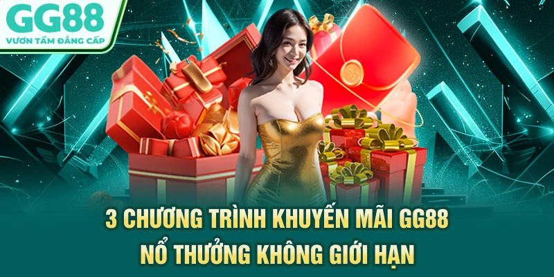 3 chương trình khuyến mãi GG88 nổ thưởng không giới hạn